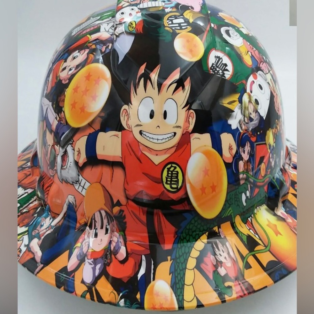 FULL BRIM Hard Hat Custom Hydro Dipped, NEW DRAGON BALL Z